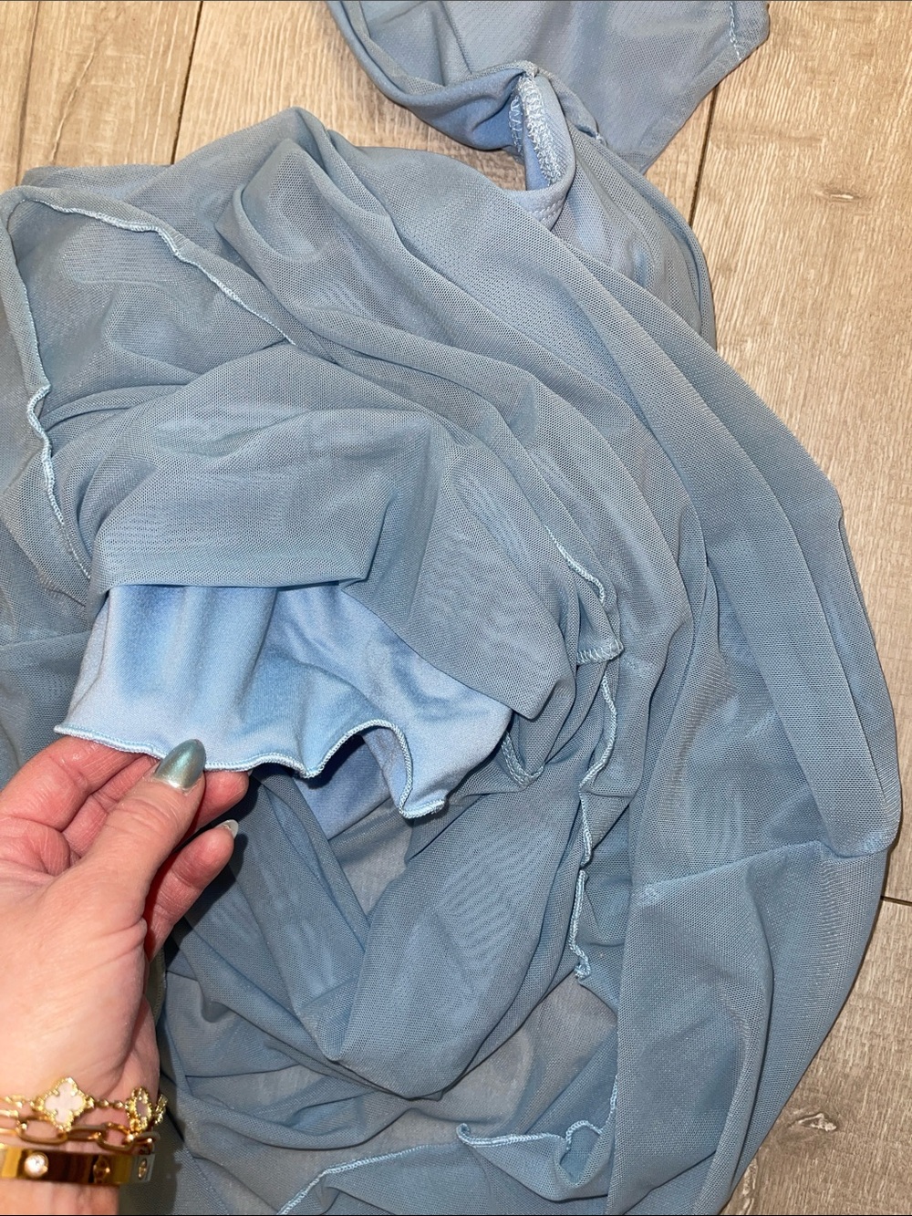 Light Blue Cutout Maxi Dress XS- never worn! - Picture 7 of 7